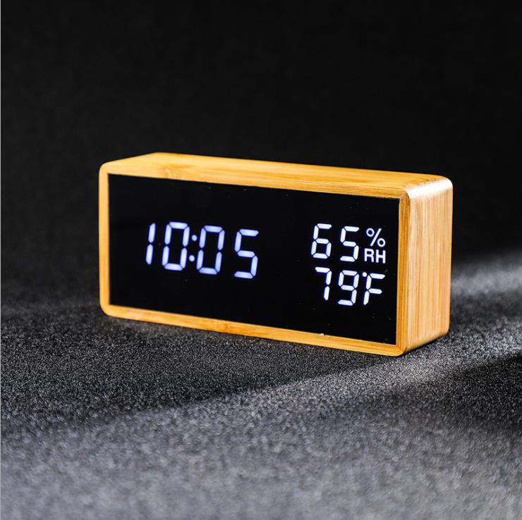 LED solid wood digital clock Wall Clock Manufacturers