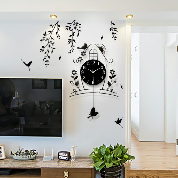 Wrought iron bird clock Wall Clock Manufacturers