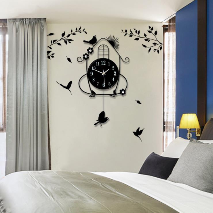 Wrought iron bird clock Wall Clock Manufacturers