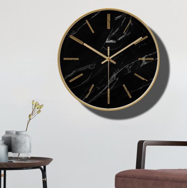 Golden fashion metal wall clock (5)