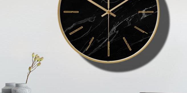 Golden fashion metal wall clock (5)