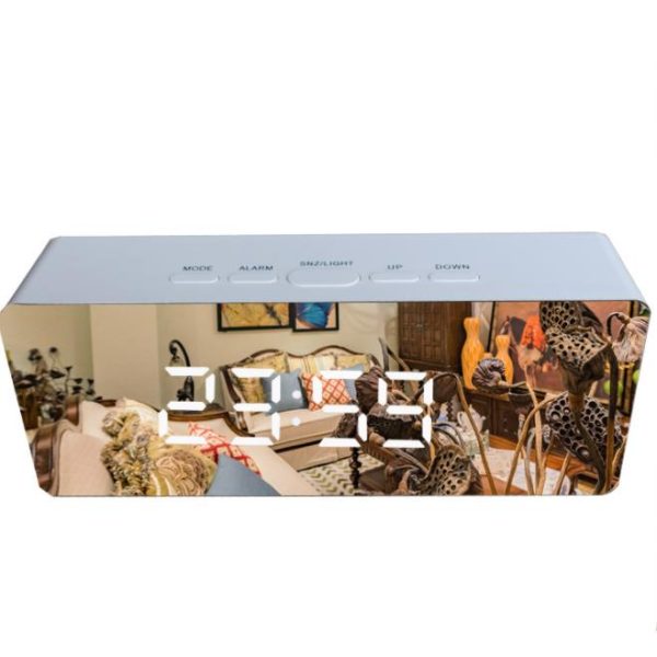 LED mirror display alarm clock (5)