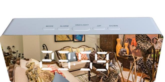 LED mirror display alarm clock (5)